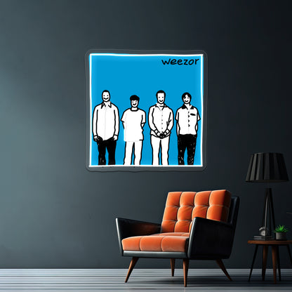Weezor Blue Album Artwork Neon Signs Custom | Shineneon