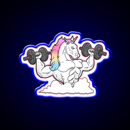 Weight Lifting Unicorn Gym Fitness Led Neon Sign Rgb Color