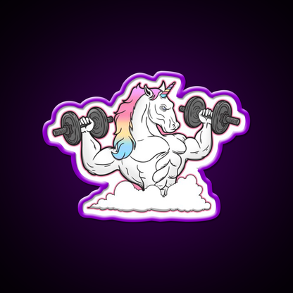 Weight Lifting Unicorn Gym Fitness Led Neon Sign Rgb Color