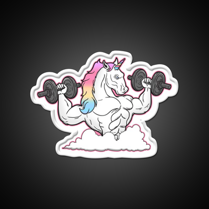 Weight Lifting Unicorn Gym Fitness Led Neon Sign Rgb Color