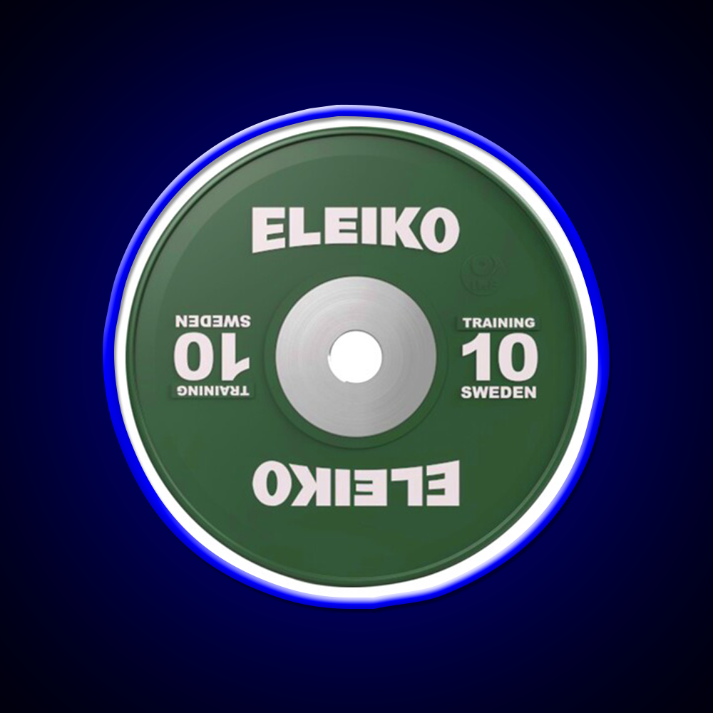 Weightlifting 10Kg Plate Gym Fitness Led Neon Sign Rgb Color