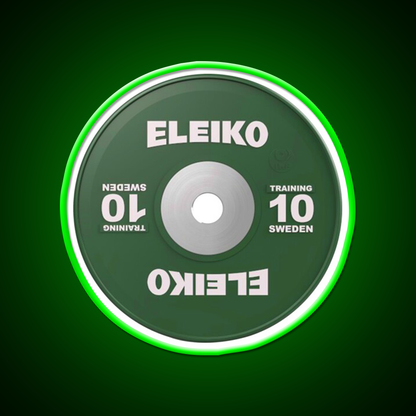 Weightlifting 10Kg Plate Gym Fitness Led Neon Sign Rgb Color