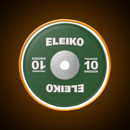 Weightlifting 10Kg Plate Gym Fitness Led Neon Sign Rgb Color