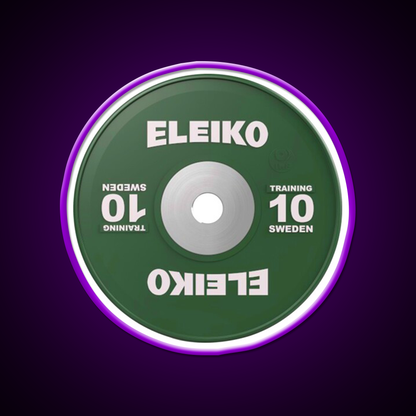 Weightlifting 10Kg Plate Gym Fitness Led Neon Sign Rgb Color