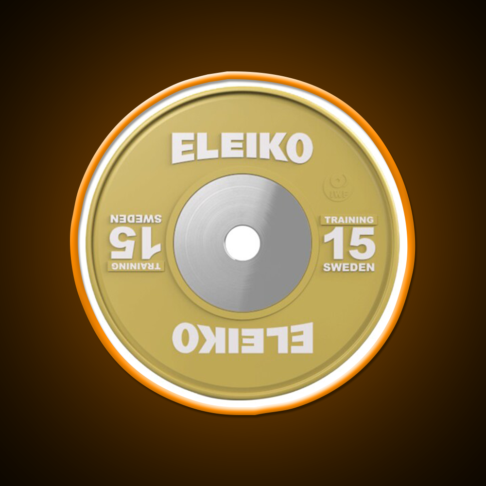 Weightlifting 15Kg Plate Gym Fitness Led Neon Sign Rgb Color