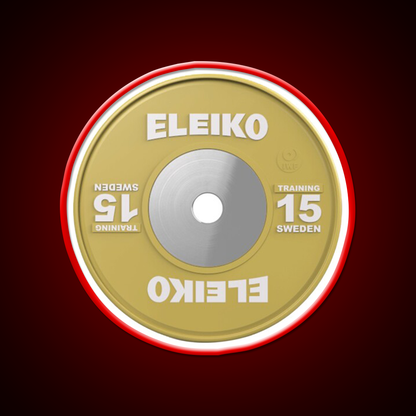 Weightlifting 15Kg Plate Gym Fitness Led Neon Sign Rgb Color