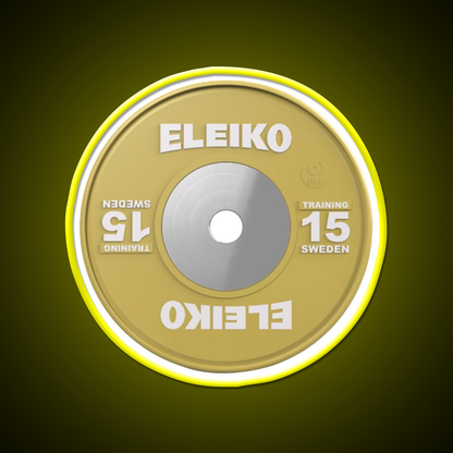 Weightlifting 15Kg Plate Gym Fitness Led Neon Sign Rgb Color