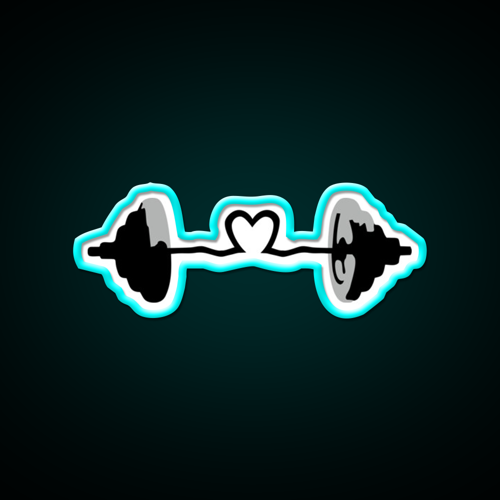 Weights Barbell Muscles Gym Fitness Led Neon Sign Rgb Color