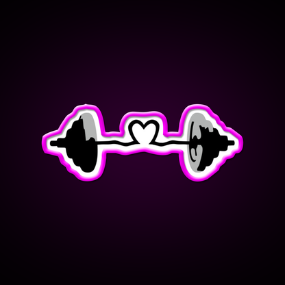 Weights Barbell Muscles Gym Fitness Led Neon Sign Rgb Color