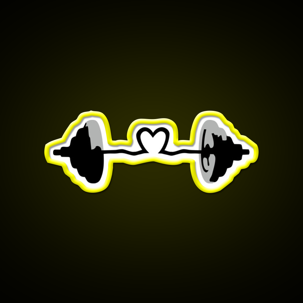 Weights Barbell Muscles Gym Fitness Led Neon Sign Rgb Color