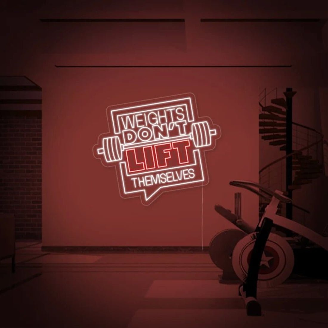 Weights Dont Lift Themselves Led Sign Business Neon Sign - Shineneon