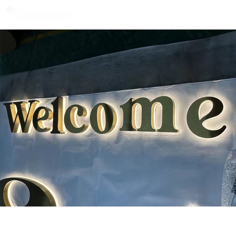 Welcome 3D Backlit Channel Letters Led Light Sign - Shineneon