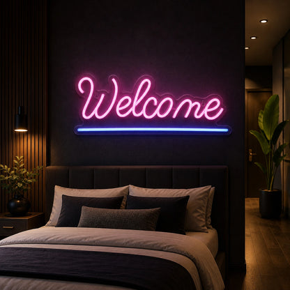 Welcome Bedroom Decor LED Neon Sign high-converting product image