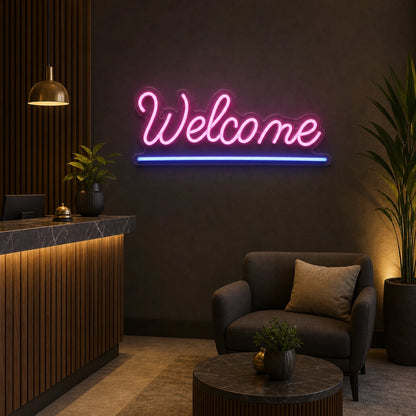 Welcome Bedroom Decor LED Neon Sign size image
