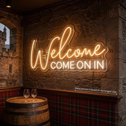 Welcome Business LED Neon Sign - 04 Size Image