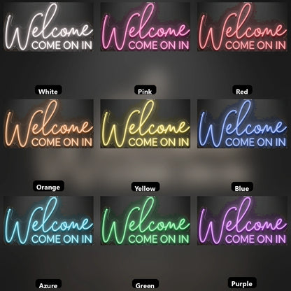 Welcome Business LED Neon Sign - 05 Color Grid