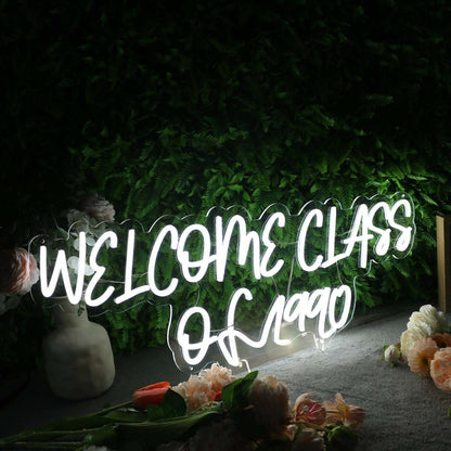 Welcome Class Of 1990 White White Led Neon Sign - Shineneon