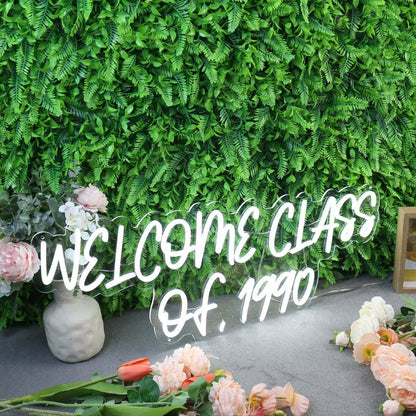 Welcome Class Of 1990 White White Led Neon Sign - Shineneon