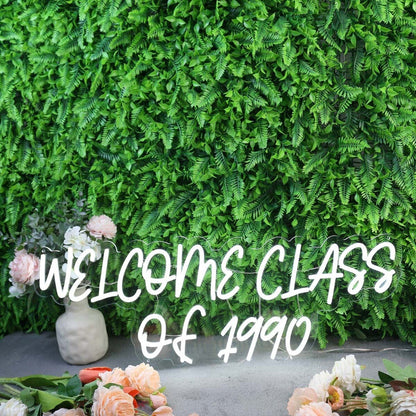 Welcome Class Of 1990 White White Led Neon Sign - Shineneon