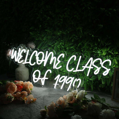 Welcome Class Of 1990 White White Led Neon Sign - Shineneon
