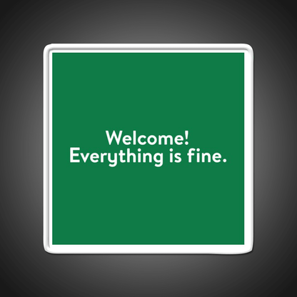 Welcome Everything Is Fine The Good Place Welcome Led Neon Sign Open Sign Rgb Color - Shineneon