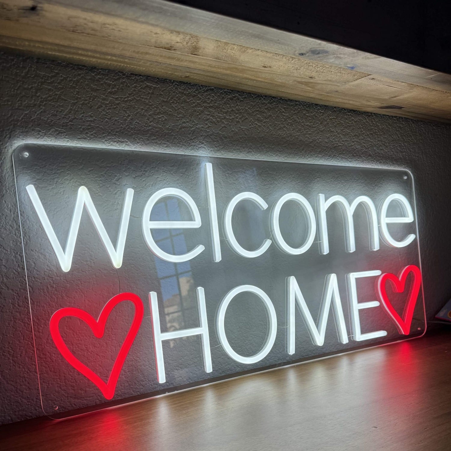 Welcome Home Heart Led Neon Sign Wall Art | Shineneon
