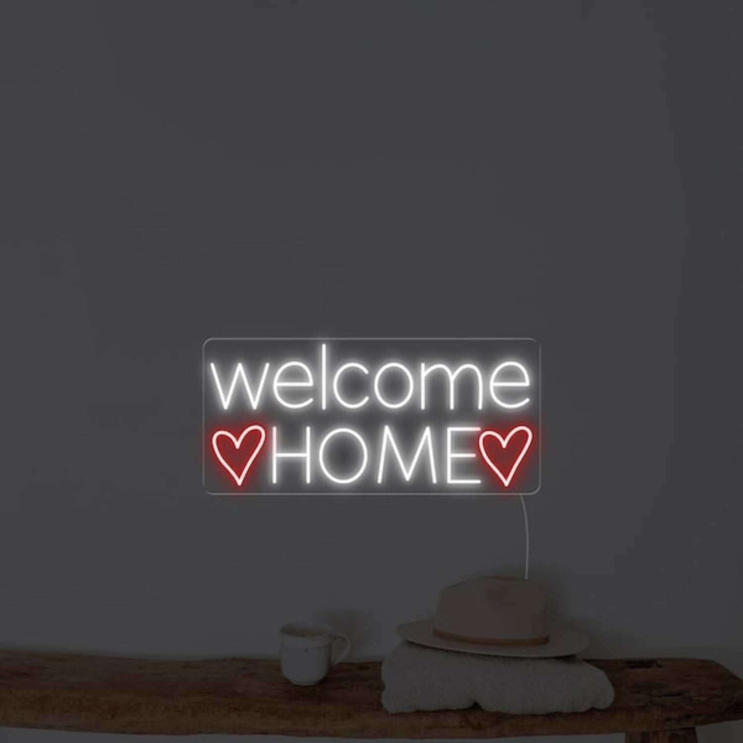 Welcome Home Heart Led Neon Sign Wall Art | Shineneon
