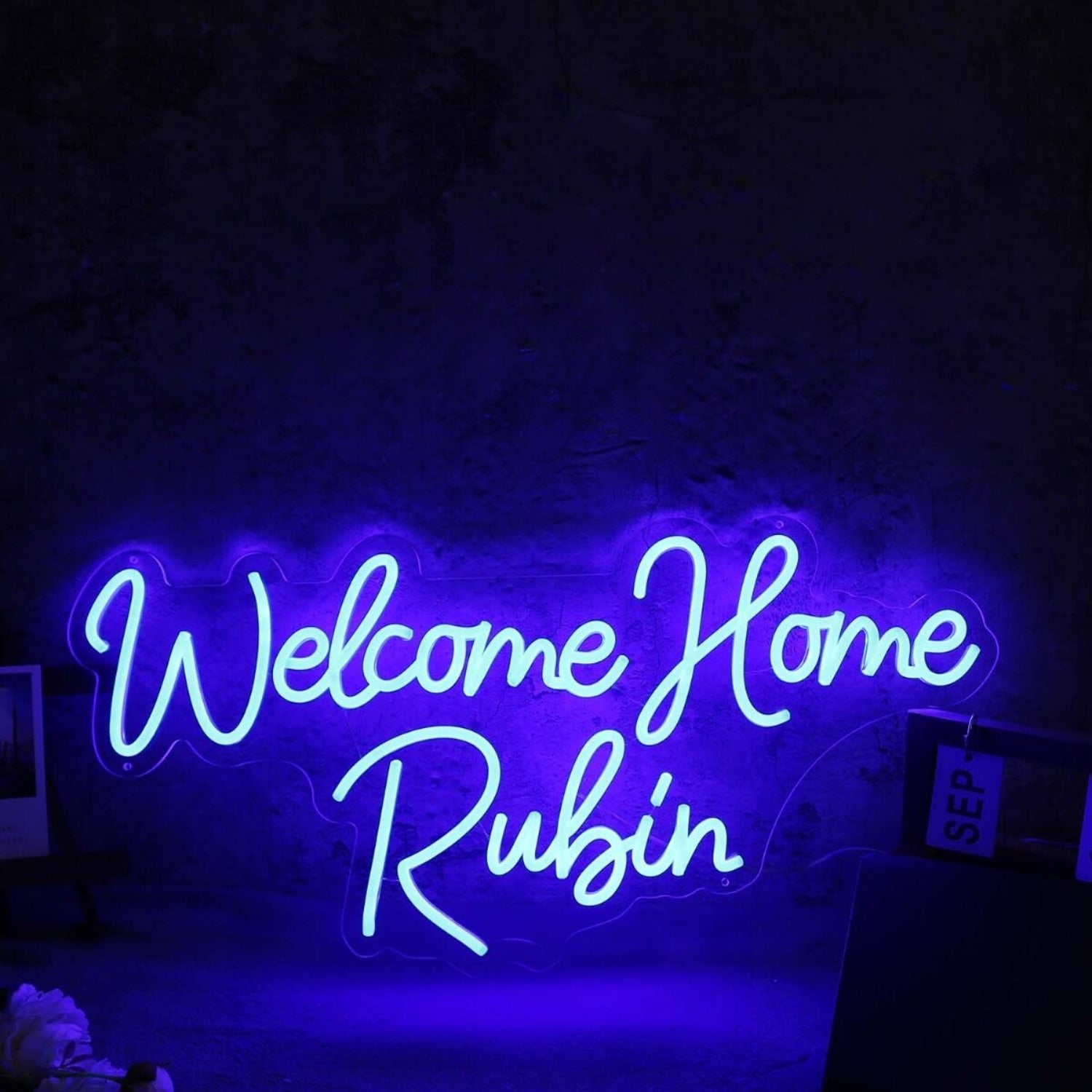 Welcome Home Rubin Blue Led Neon Sign - Shineneon