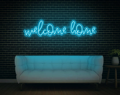 Welcome Home White Handwritten Led Neon Sign For Home Decor | Shineneon