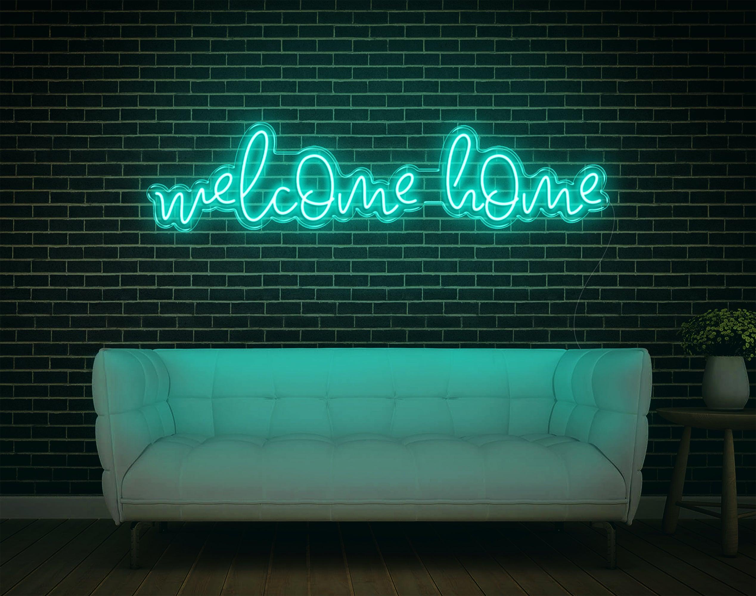 Welcome Home White Handwritten Led Neon Sign For Home Decor | Shineneon