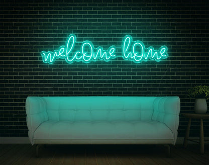 Welcome Home White Handwritten Led Neon Sign For Home Decor | Shineneon