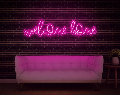 Welcome Home White Handwritten Led Neon Sign For Home Decor | Shineneon