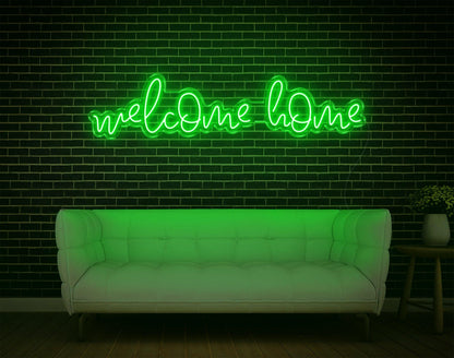 Welcome Home White Handwritten Led Neon Sign For Home Decor | Shineneon
