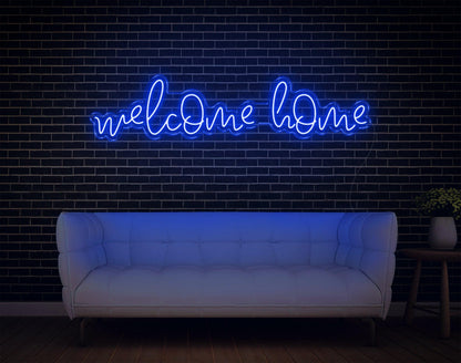 Welcome Home White Handwritten Led Neon Sign For Home Decor | Shineneon