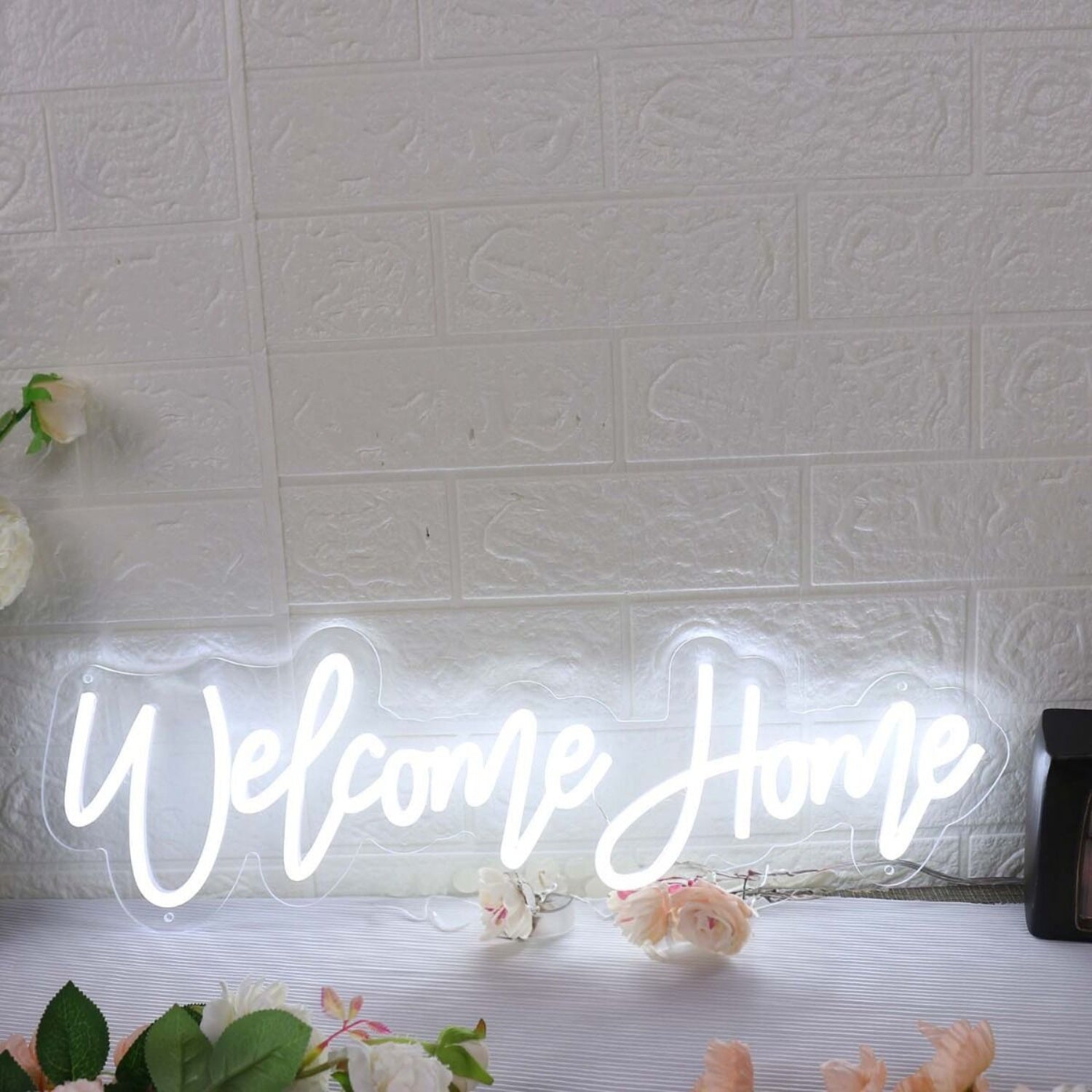 Welcome Home White Led Neon Sign Wall Art - Shineneon