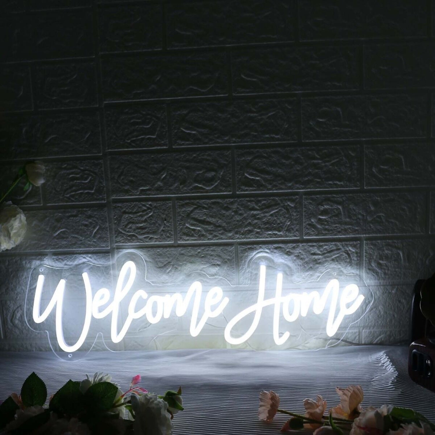 Welcome Home White Led Neon Sign Wall Art - Shineneon