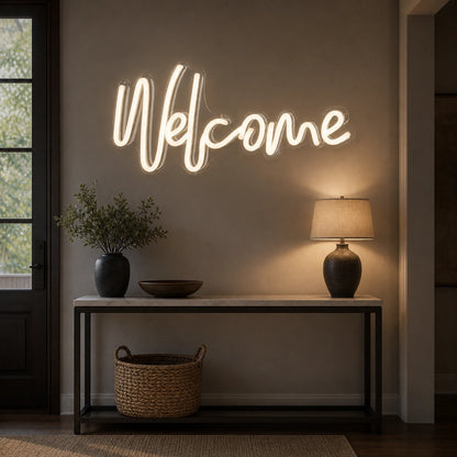 Welcome LED Neon Sign Garage Man Cave Neon Sign size image