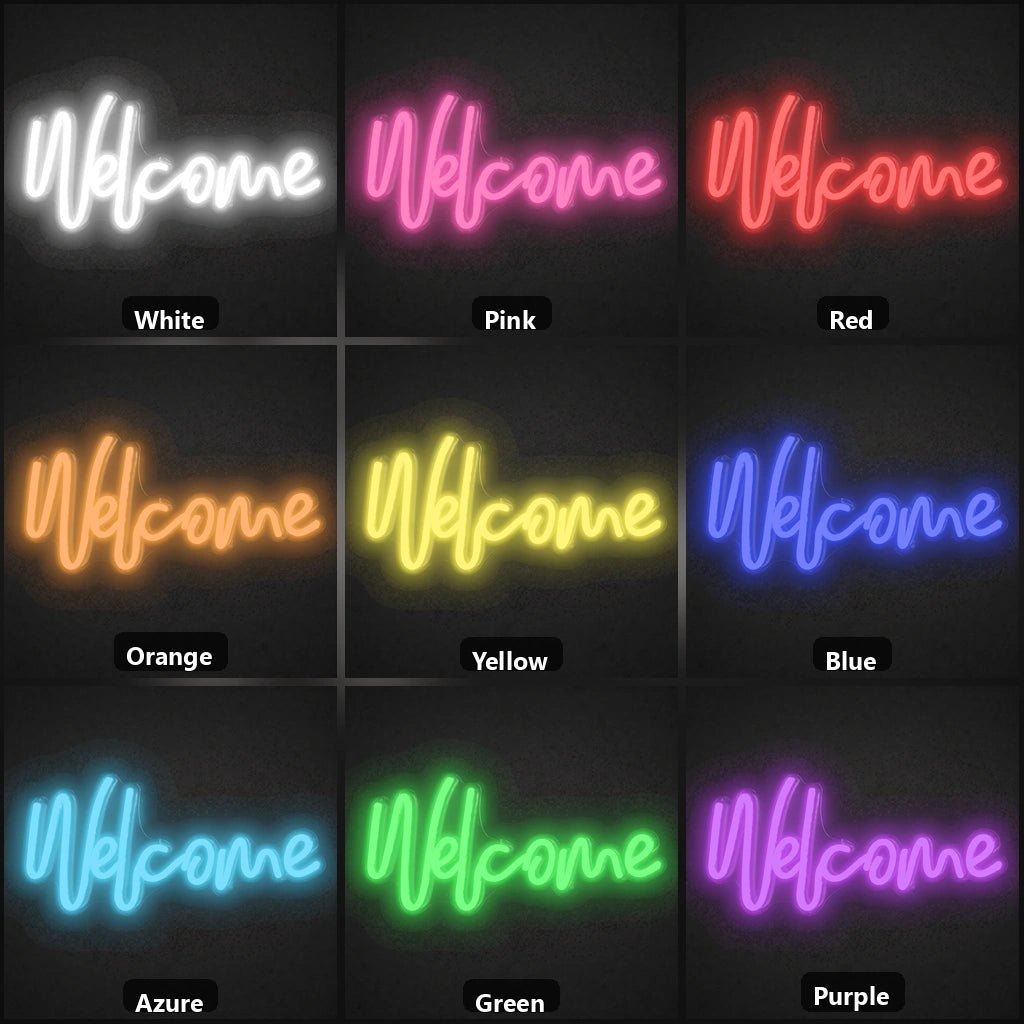 Welcome LED Neon Sign Garage Man Cave Neon Sign - Shineneon