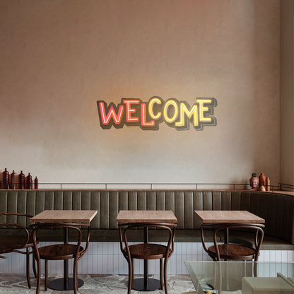 Welcome Led Neon Sign Light Custom Led Signs