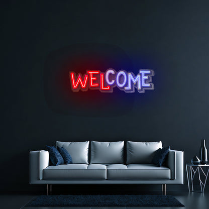 Welcome Led Neon Sign Light Custom Led Signs