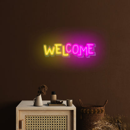 Welcome Led Neon Sign Light Custom Led Signs