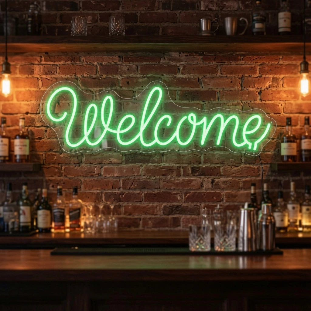 Welcome LED Neon Sign Wall Neon Sign - 03 Real Lifestyle Scene