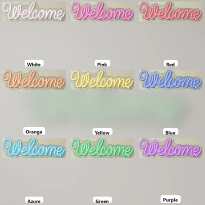 Welcome LED Neon Sign Wall Neon Sign - 05 Color Grid