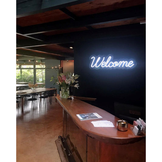 Welcome Led Sign Business Neon Sign Wall Decor