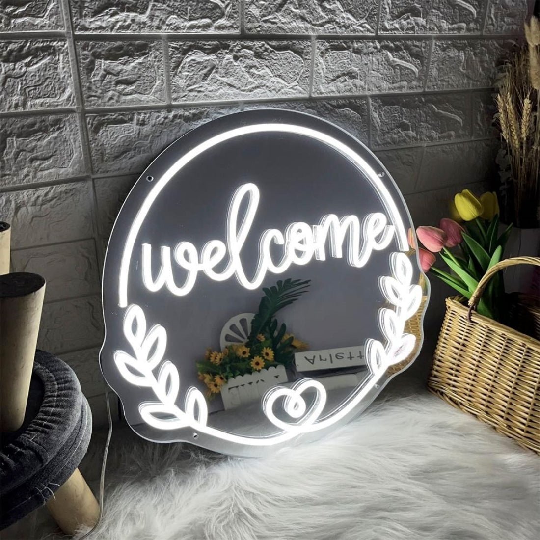 Welcome Mirror Led Sign Business Neon Sign - Shineneon