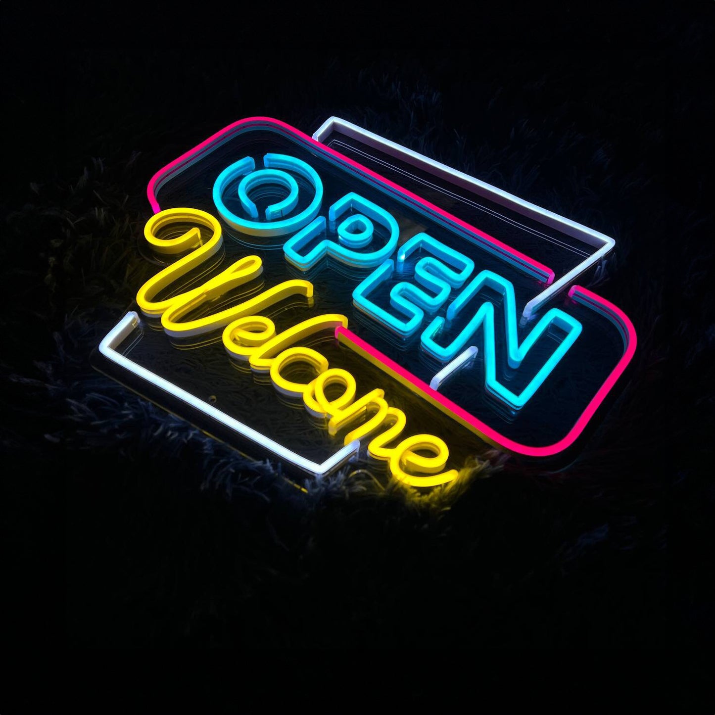 Welcome Open Led Sign Open Led Sign Wall Decor