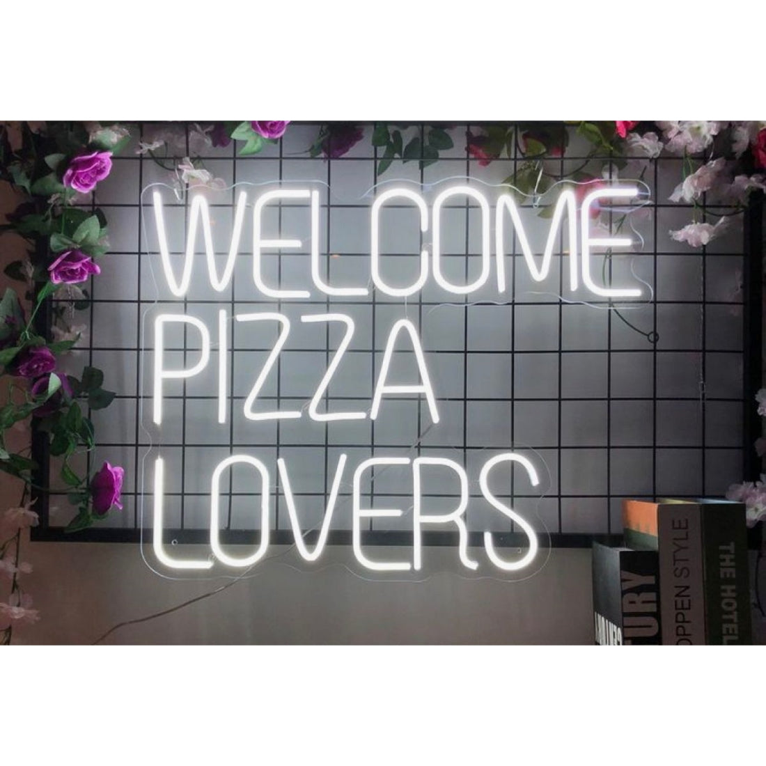 Welcome Pizza Lovers Led Sign Business Neon Sign