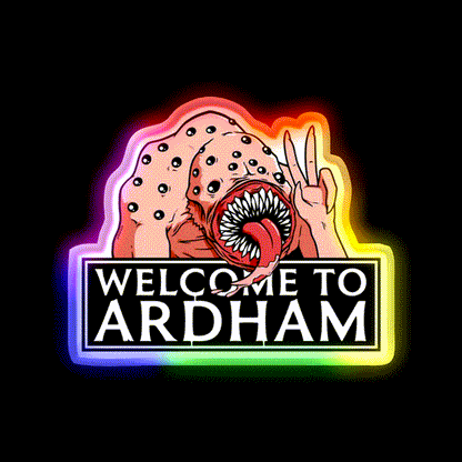 Welcome To Ardham Welcome Led Neon Sign Open Sign Rgb Color - LED neon sign close-up detail
