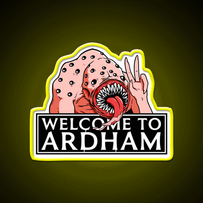 Welcome To Ardham Welcome Led Neon Sign Open Sign Rgb Color - Custom LED neon sign front view