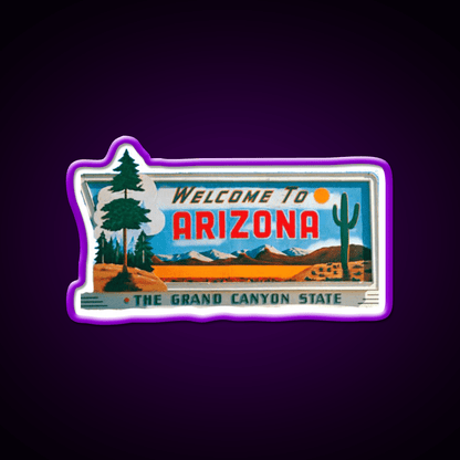 Welcome To Arizona Welcome Led Neon Sign Open Sign Home Art Rgb Color - Shineneon